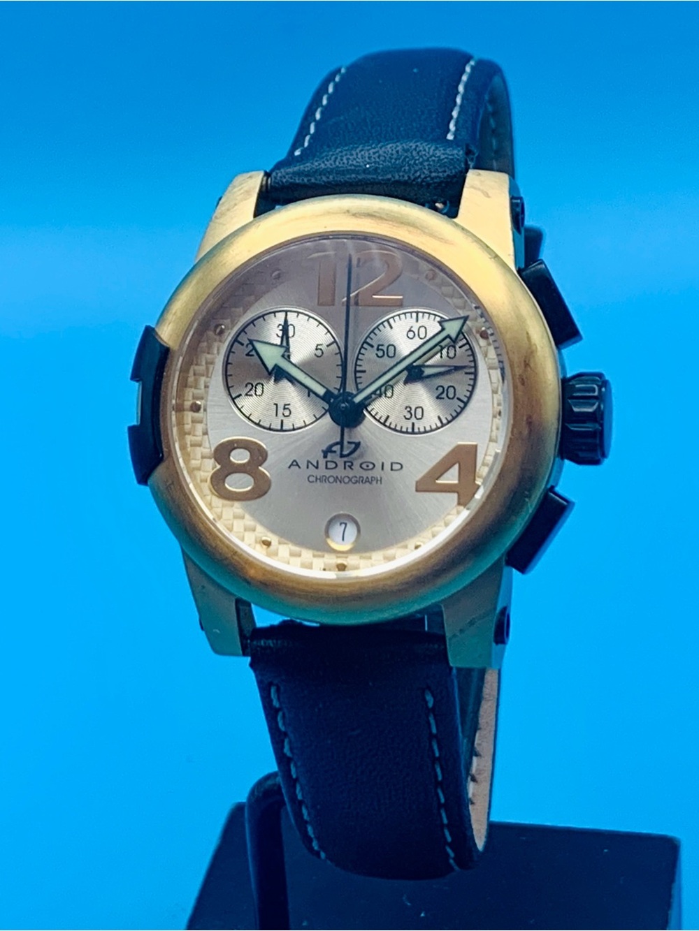 ANDROID U.S.A (Aragon) AD422 Men’s Swiss Quartz Wristwatch Chrono Works New Batt